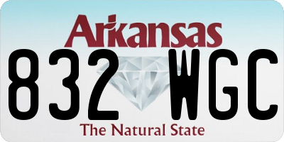 AR license plate 832WGC