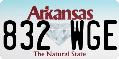 AR license plate 832WGE