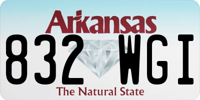 AR license plate 832WGI