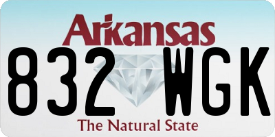 AR license plate 832WGK