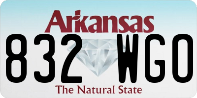 AR license plate 832WGO