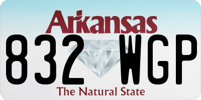 AR license plate 832WGP
