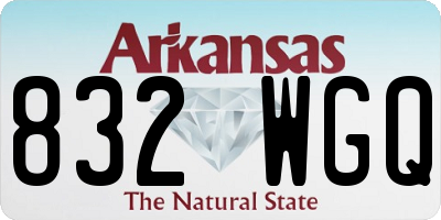 AR license plate 832WGQ