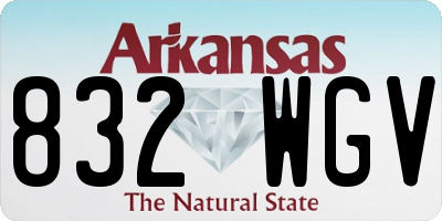 AR license plate 832WGV