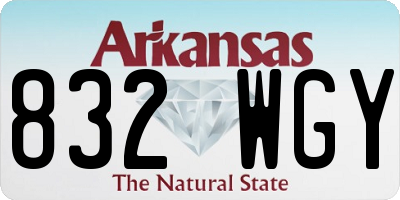 AR license plate 832WGY