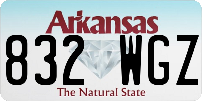 AR license plate 832WGZ