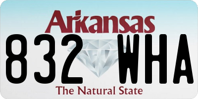 AR license plate 832WHA