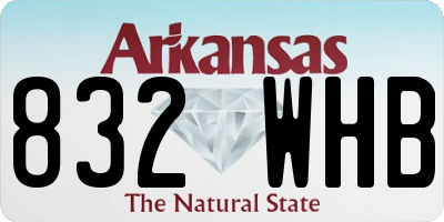 AR license plate 832WHB