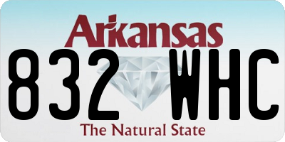 AR license plate 832WHC