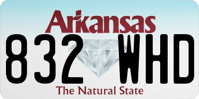 AR license plate 832WHD