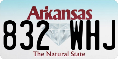 AR license plate 832WHJ