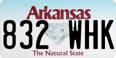AR license plate 832WHK