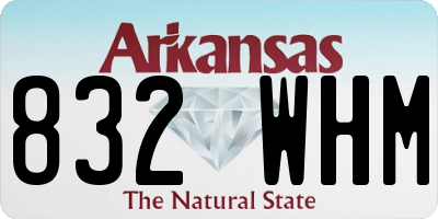AR license plate 832WHM