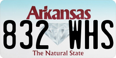 AR license plate 832WHS
