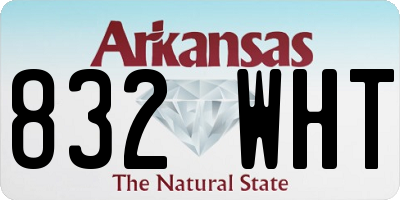 AR license plate 832WHT