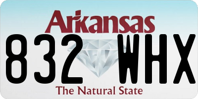 AR license plate 832WHX