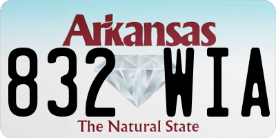 AR license plate 832WIA