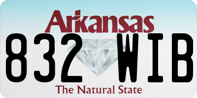 AR license plate 832WIB