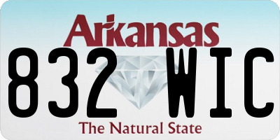 AR license plate 832WIC