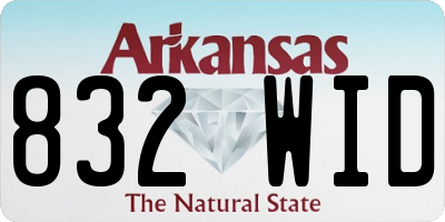 AR license plate 832WID