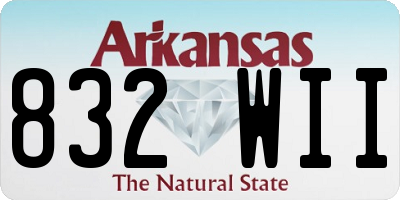 AR license plate 832WII
