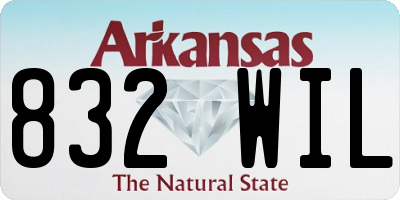 AR license plate 832WIL