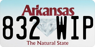 AR license plate 832WIP