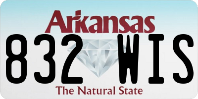 AR license plate 832WIS