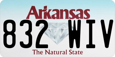 AR license plate 832WIV