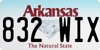 AR license plate 832WIX