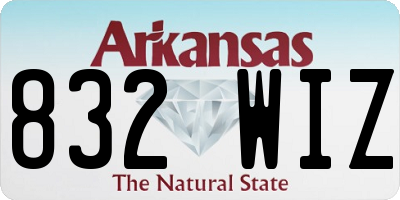 AR license plate 832WIZ