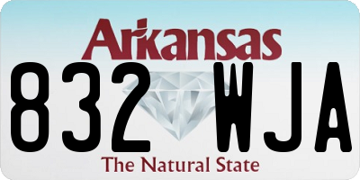 AR license plate 832WJA
