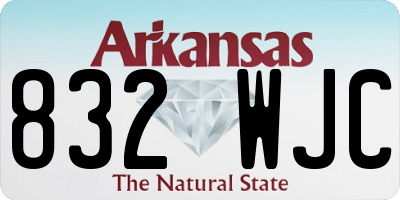 AR license plate 832WJC