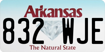 AR license plate 832WJE