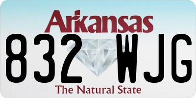 AR license plate 832WJG