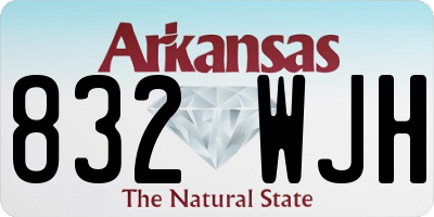 AR license plate 832WJH