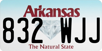 AR license plate 832WJJ