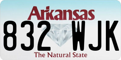 AR license plate 832WJK