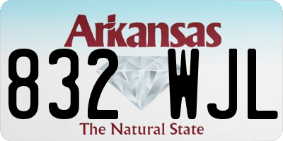 AR license plate 832WJL
