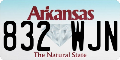 AR license plate 832WJN