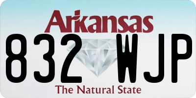 AR license plate 832WJP