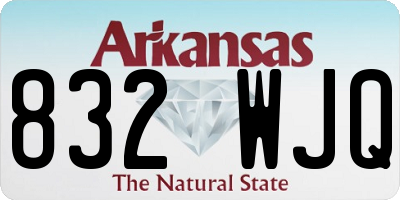 AR license plate 832WJQ