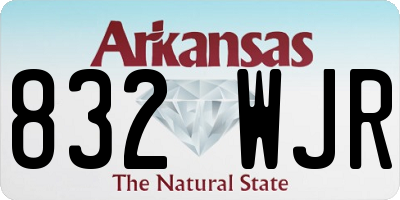 AR license plate 832WJR