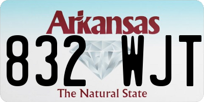 AR license plate 832WJT
