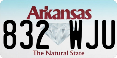 AR license plate 832WJU