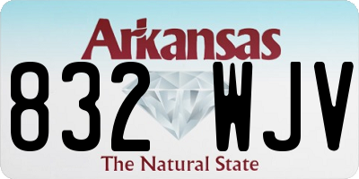 AR license plate 832WJV