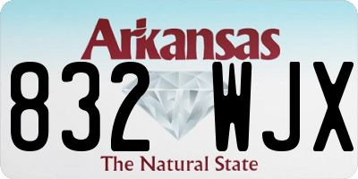 AR license plate 832WJX