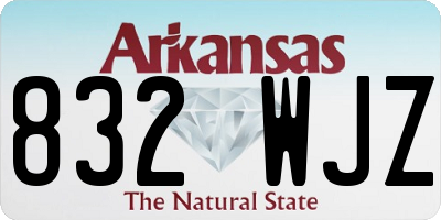 AR license plate 832WJZ