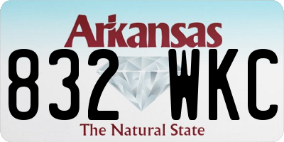 AR license plate 832WKC