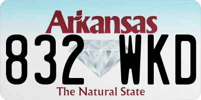 AR license plate 832WKD
